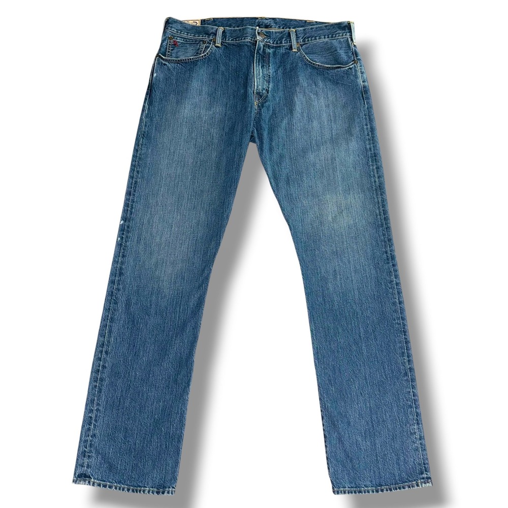 Polo Ralph Lauren Mens 38x34 Authentic Dungarees Straight Leg Jeans Blue Denim